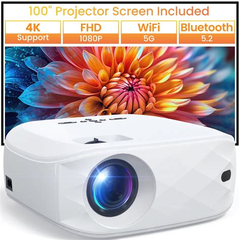 Happrun Projector Projector With Wifi And Bluetooth One Step