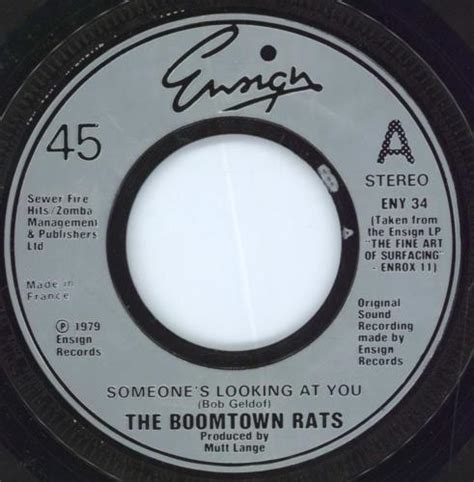 The Boomtown Rats Someone S Looking At You Jukebox Uk Vinyl Single