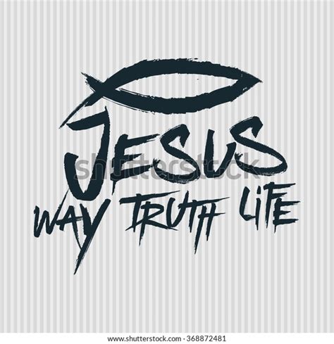 Bible Lettering Jesus Way Truth Life Stock Vector Royalty Free 368872481