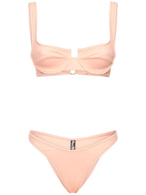 Reina Olga Lvr Exclusive Brigitte Lycra Bikini In Pink Lyst Uk