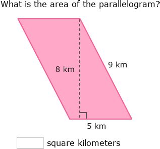 IXL Area Of Parallelograms 6th Grade Math