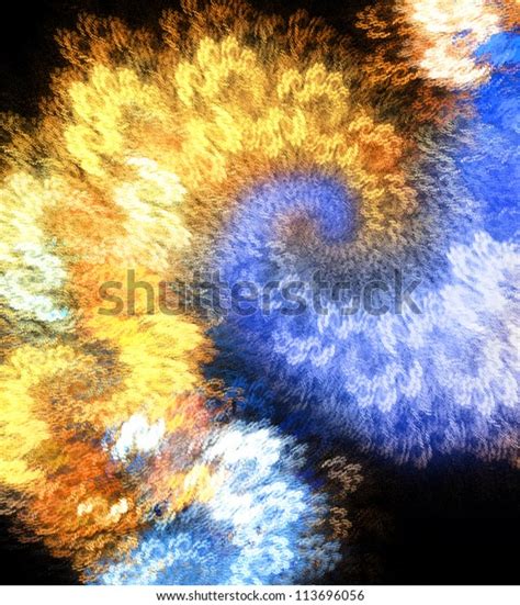 Fire Ice Abstract Fractal Lightning Stock Illustration 113696056