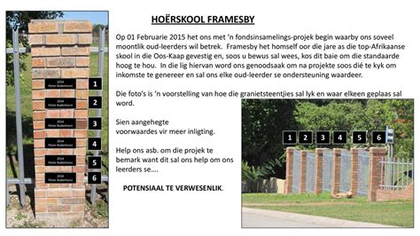 Op Februarie Het Ons Met N Fondsinsamelings Projek Begin