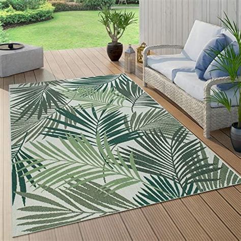 Paco Home Indoor And Outdoor Rug Flat Weave Jungle Carved Floral Palm