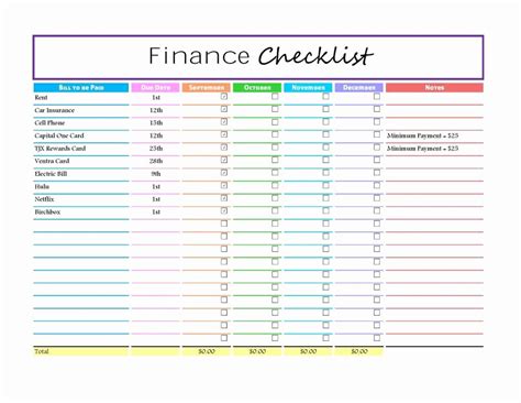 Month End Closing Checklist Template