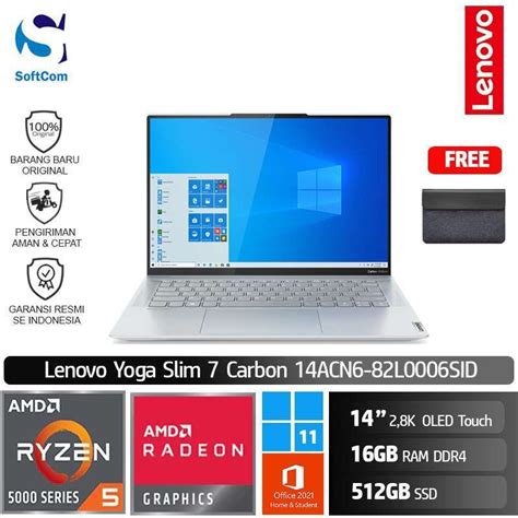 Promo Lenovo Yoga Slim 7 Carbon 14acn6 6sid Notebook Amd Ryzen 5 5600u