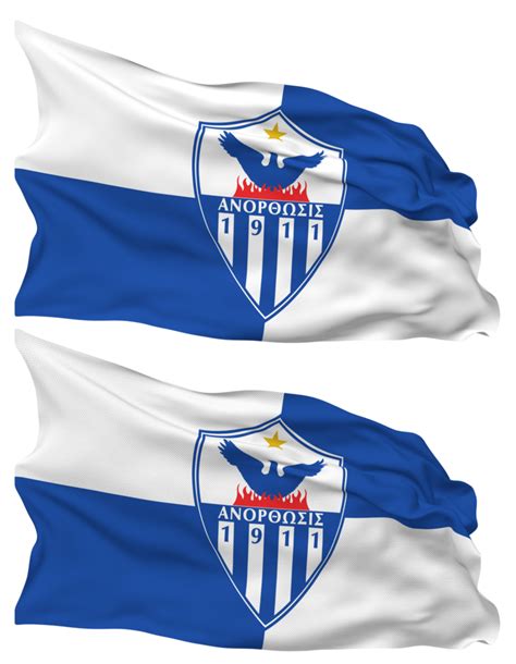 Anorthosis Famagusta Football Club Flag Waves Isolated In Plain And