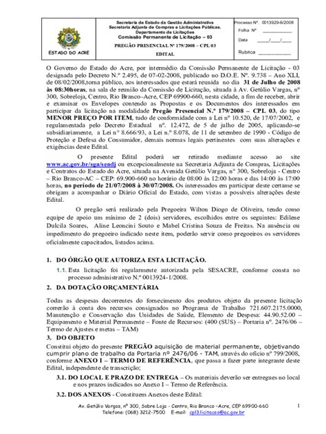 Preenchível Disponível O Governo do Estado do Acre por intermdio da