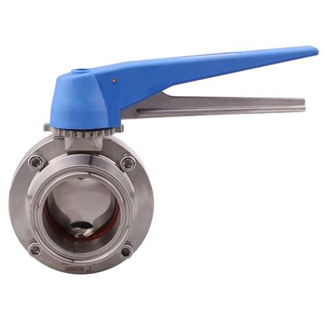 Dernord Butterfly Valve With Blue Trigger Handle Stainless Steel