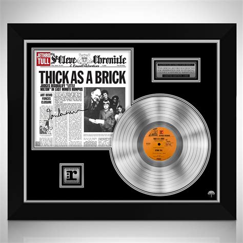 Jethro Tull Thick As A Brick Limited Signature Edition Platinum LP