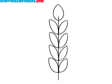 How To Draw Wheat Easy Drawing Tutorial For Kids