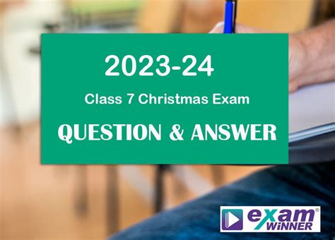 Kerala Class 7 Class Vii Class 7th Christmas Exam Second Term Mid