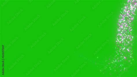 Particle Trail Green Screen Background Glowing Particle Trail Moving