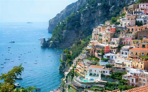 Ocean, Sea, Coast, Village, Horizon, Positano, Italy wallpaper - Coolwallpapers.me!