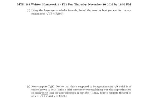 Solved Mth Written Homework F Due Thursday Chegg