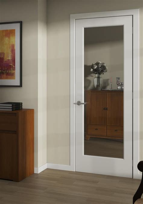 Reliabilt Shaker 30 In X 80 In 3 Panel Square Frosted Glass Solid Core Pine Mdf Slab Door In The