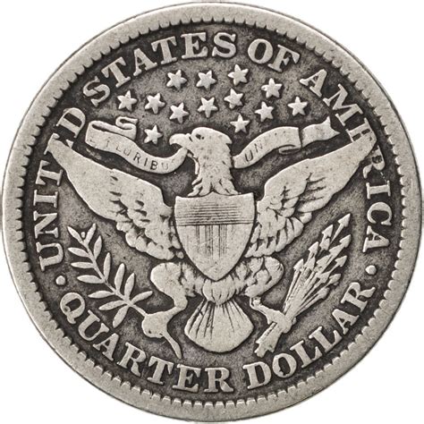 26718 Etats Unis Barber Quarter Dollar 1893 Philadelphie KM 114 TB