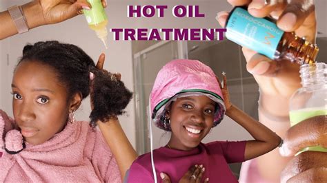 Hot Oil Treatment On Natural B C Hair Electric Hair Steamer Cap