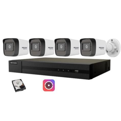 Kit Videosorveglianza Ip Hikvision Nvr Poe Canali Telecamere Bullet