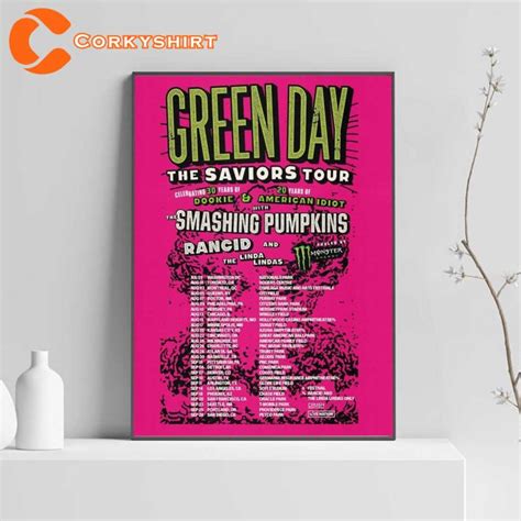 Green Day Band Merch The Saviors Tour Poster