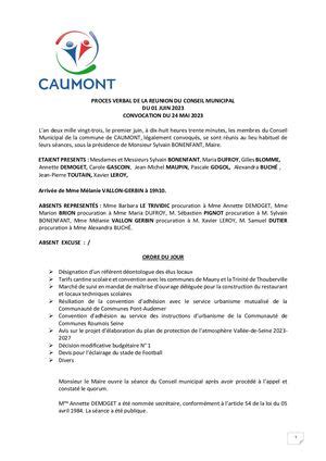 Calaméo 23 Pv Conseil Municipal 1 Juin 2023