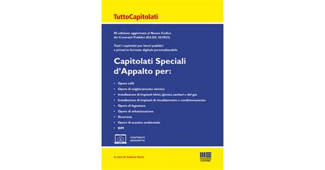 Capitolati Speciali D Appalto Libro Di Carta Fiscoetasse