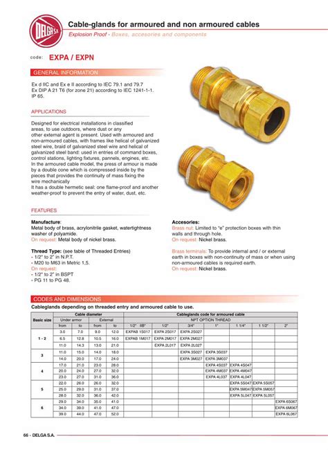 Pdf Cable Glands For Armoured And Non Armoured Cables Dokumen Tips