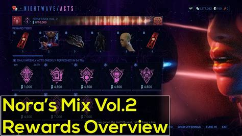 Warframe Nora S Mix Volume Rewards Warframe Nightwave Youtube