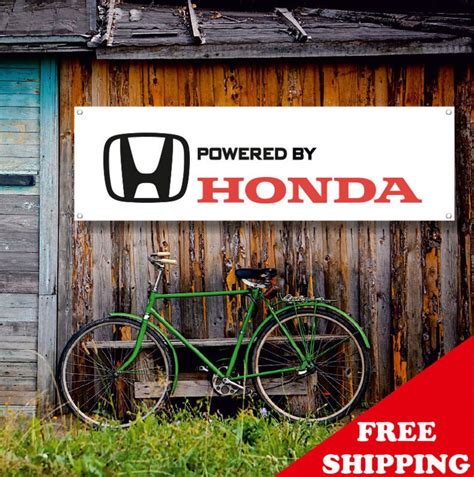 Powered By HONDA Banner Vinyl Or Canvas Garage Sign | Etsy