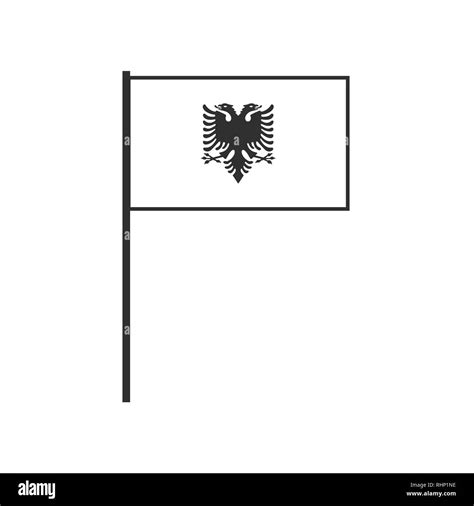 Albania flag Black and White Stock Photos & Images - Alamy