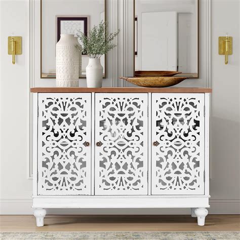 Amazon Phi Villa Accent Cabinet With Doors Farmhouse Credenza