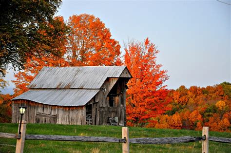 Barn fall home decor fence orange vintage by KDempseyPhotography