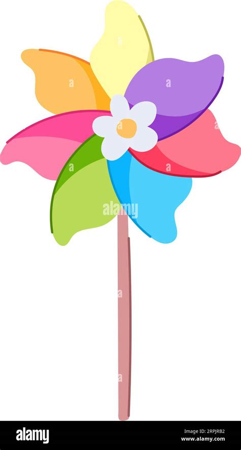 Plastic Pinwheel Toy Cartoon Vector Illustration Stock Vector Image