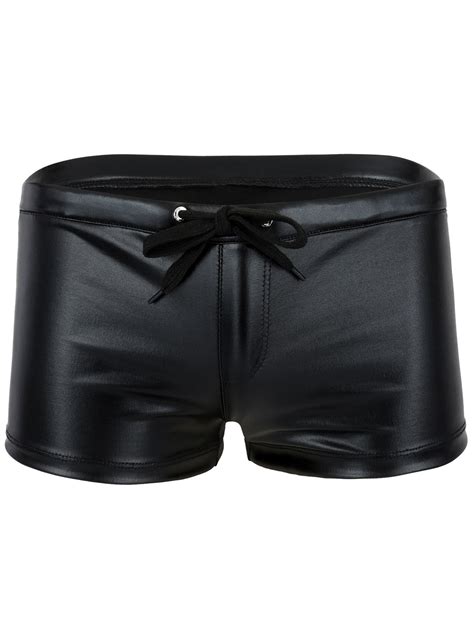 Yizyif Mens Metallic Boxer Briefs Underwear Shiny Hot Pants Shorts