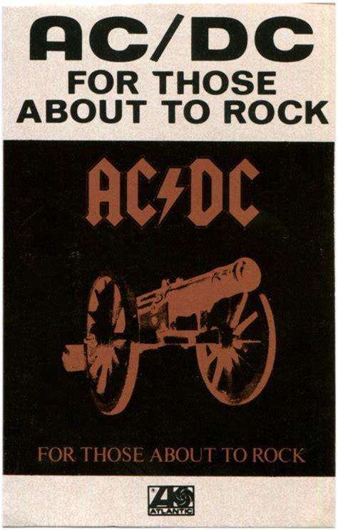 Acdc For Those About To Rock We Salute You 1981 Cassette Discogs