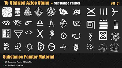 15 Stylized Aztec Stone Materials In Substance Painter Texture | CGTrader