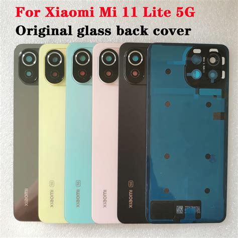 New Original For Xiaomi Mi Lite Tempered Glass Back Battery Cover