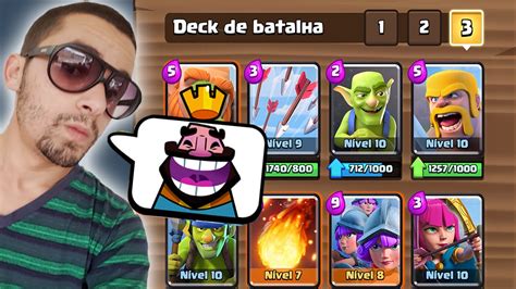 Deck Comum Para Chegar Na Arena Lend Ria No Clash Royale Youtube