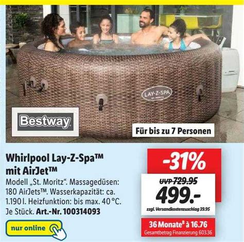 Whirlpool Lay Z Spa Mit Airjet Bestway Model St Moritz Angebot Bei