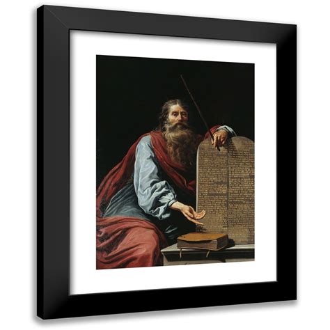 Claude Vignon 14x18 Black Modern Framed Museum Art Print Titled Moses