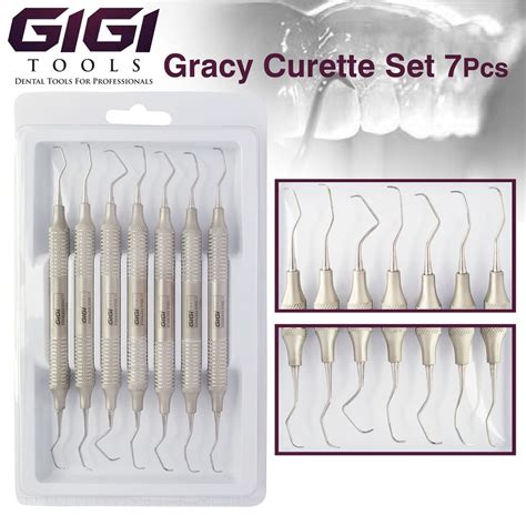 Gigi Tools Gracey Curettes Set Of Periodontal Bone Curettes