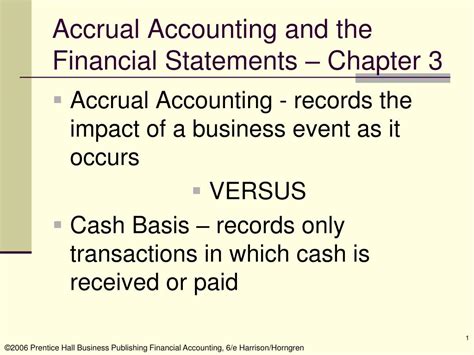 Ppt Accrual Accounting And The Financial Statements Chapter 3