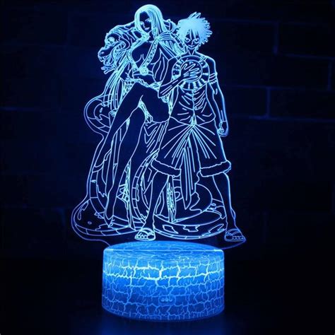 One Piece Merch Boa Hancock Monkey D Luffy LED Lamp Figure ANM0608