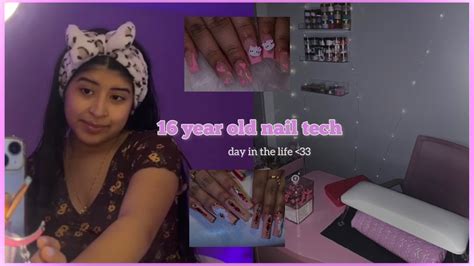 Day In The Life Of A 16 Year Old Beginner Nail Tech 💅 Youtube