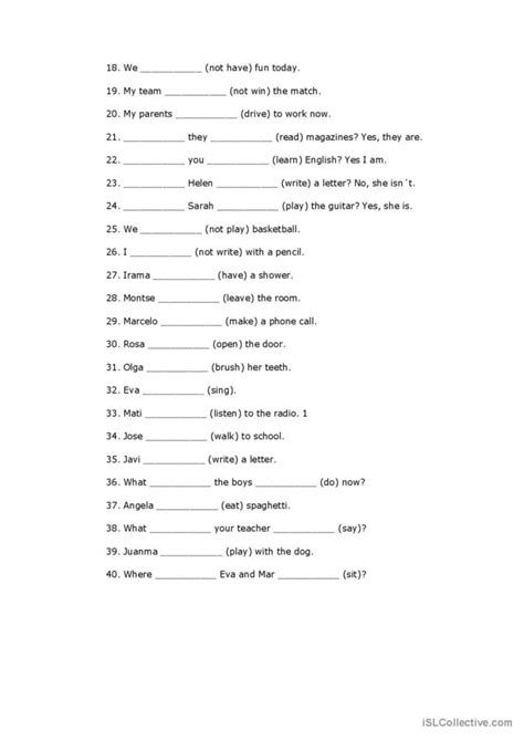 Present Continuous English Esl Worksheets Pdf And Doc