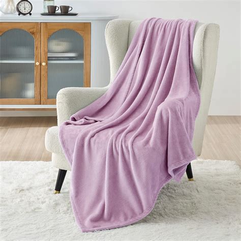 Bedsure Light Purple Fleece Blanket 50x70 Blanket 300gsm