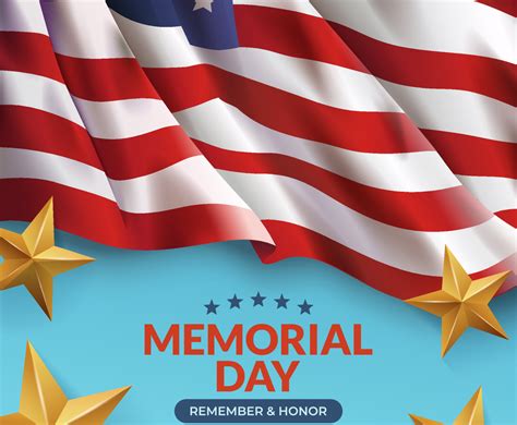 Remember And Honor Memorial Day Concept Freevectors