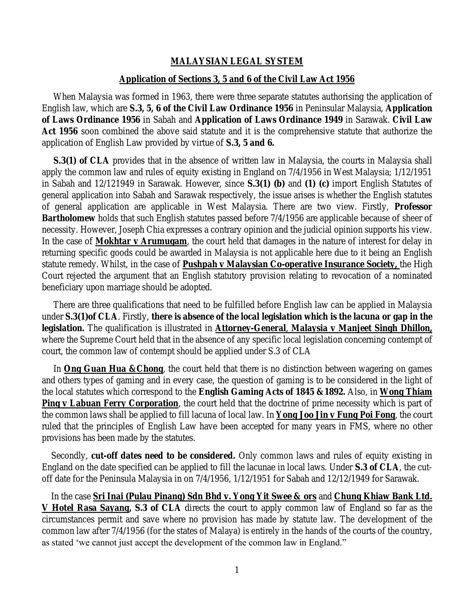 Malaysian Legal System - Complete Notes | UMY1712 - Malaysian Legal