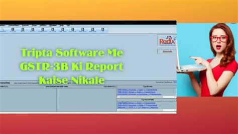 Tripta Software Me GSTR 3B Ki Report Kaise Nikale YouTube