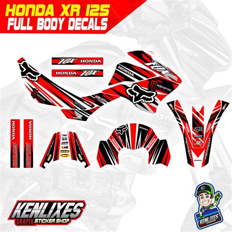 Honda XR 125L Full Decal Sticker Set 2015 Model Shopee Philippines